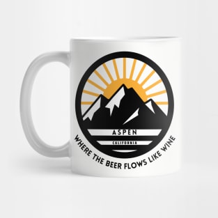 Aspen, California - Where the beer flows like wine Mug